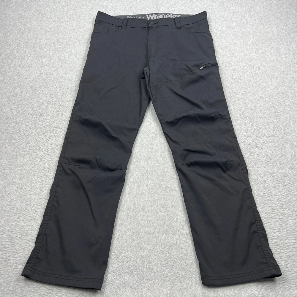 Wrangler ATG All Terrain Gear Pants Mens 36x30 Black Nylon Stretch Hike Outdoor